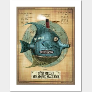 Interstellar Sub Atomic Space Fish Posters and Art